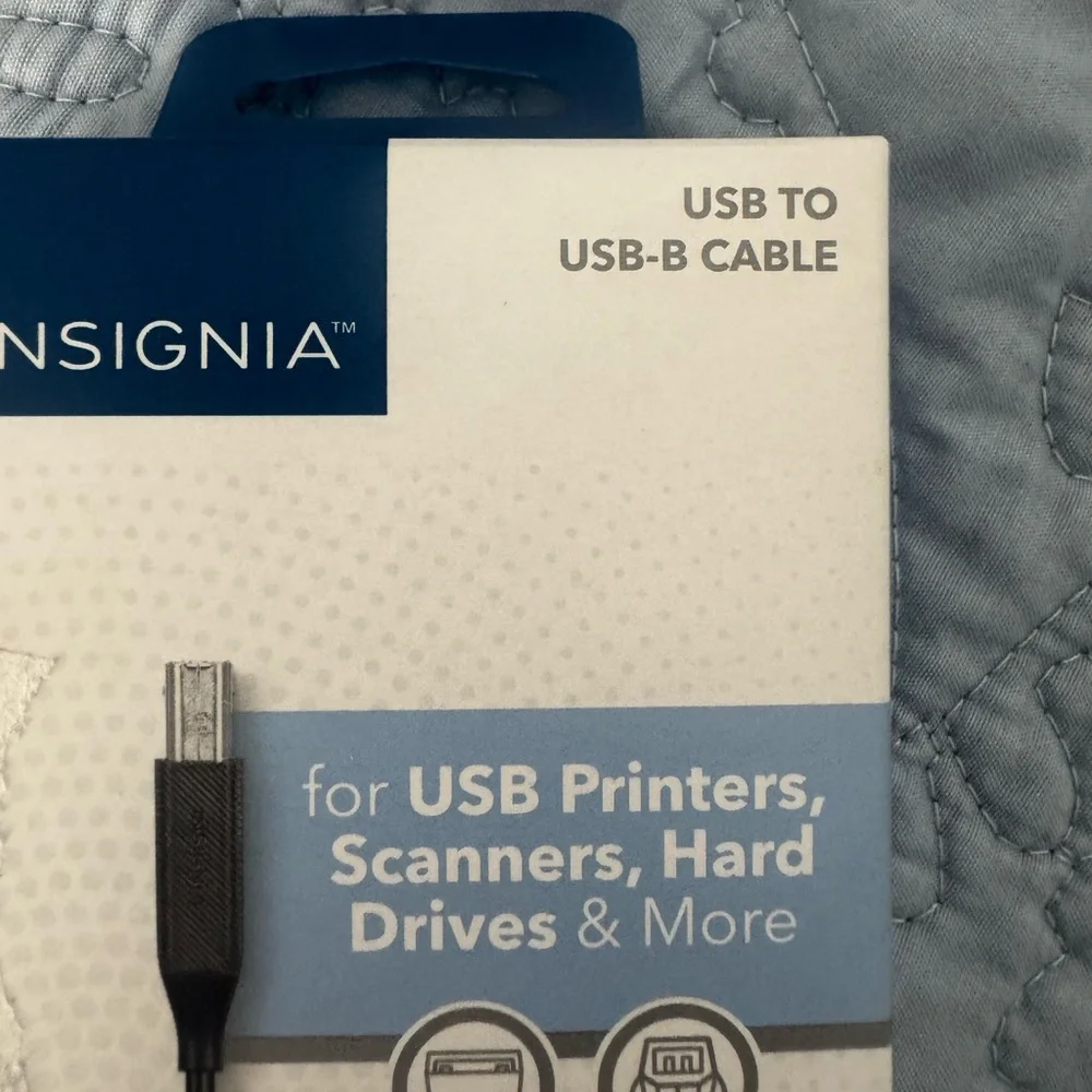 ✨5/$12 Insignia Black USB to USB-B Cable - 6 ft